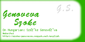 genoveva szoke business card